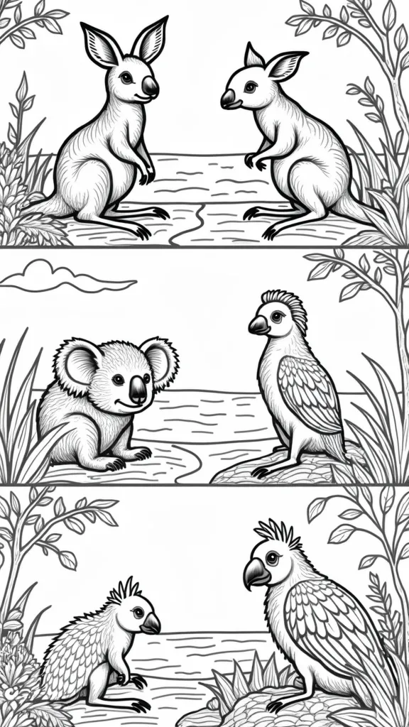 coloring pages of australian animals